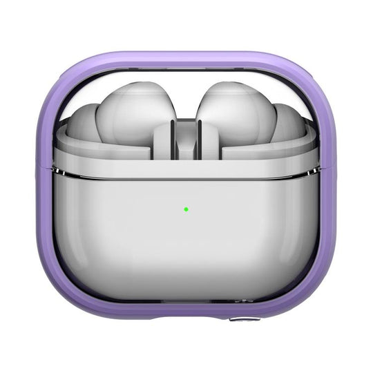 For Samsung Galaxy Buds 3 / 3 Pro TPU Hybrid PC Case with Holder(Purple)