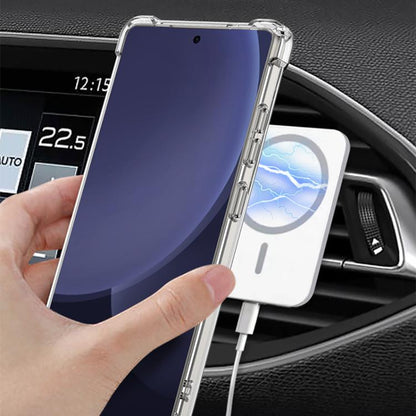 For Samsung Galaxy S25 Ultra 5G GKK Airbag Full Coverage PC Phone Case with Rotating Holder, Not Included Pen(Transparent) - Galaxy S25 Ultra 5G Cases by GKK | Online Shopping UK | buy2fix