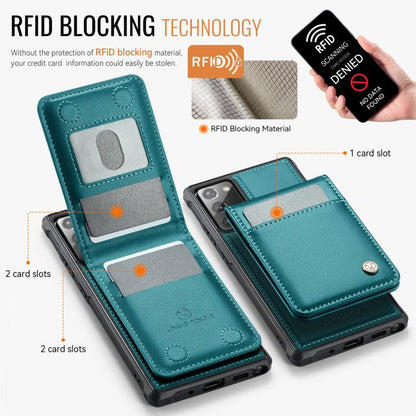 For Samsung Galaxy Note20 JEEHOOD J06 British Style RFID MagSafe Card Bag PU Phone Case(Green) - Galaxy Note20 Cases by JEEHOOD | Online Shopping UK | buy2fix