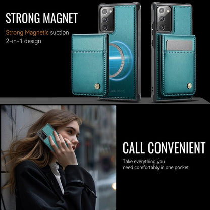 For Samsung Galaxy Note20 JEEHOOD J06 British Style RFID MagSafe Card Bag PU Phone Case(Green) - Galaxy Note20 Cases by JEEHOOD | Online Shopping UK | buy2fix