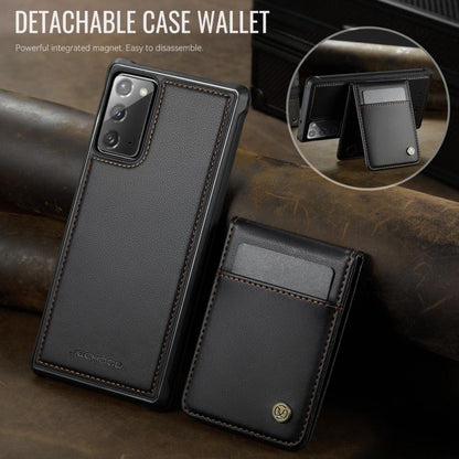 For Samsung Galaxy Note20 JEEHOOD J06 British Style RFID MagSafe Card Bag PU Phone Case(Black) - Galaxy Note20 Cases by JEEHOOD | Online Shopping UK | buy2fix