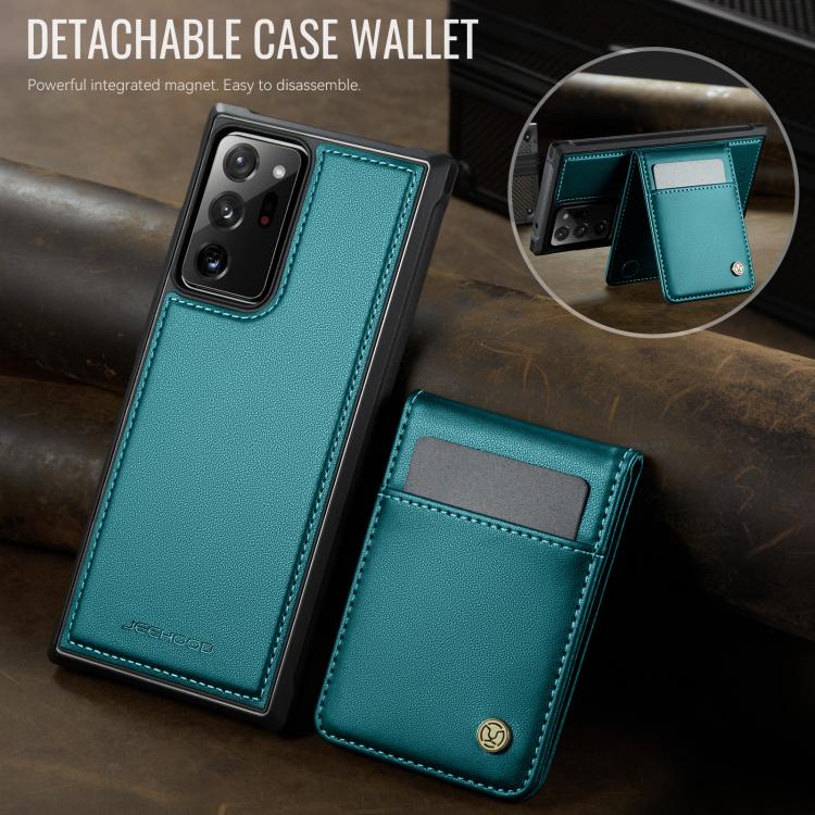 For Samsung Galaxy Note20 Ultra JEEHOOD J06 British Style RFID MagSafe Card Bag PU Phone Case(Green) - Galaxy Note20 Ultra Cases by JEEHOOD | Online Shopping UK | buy2fix