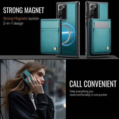 For Samsung Galaxy Note20 Ultra JEEHOOD J06 British Style RFID MagSafe Card Bag PU Phone Case(Green) - Galaxy Note20 Ultra Cases by JEEHOOD | Online Shopping UK | buy2fix