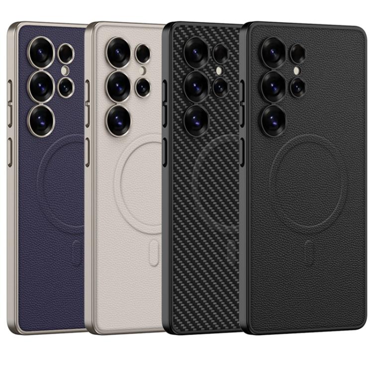 For Samsung Galaxy S25 Ultra 5G GKK Built-in MagSafe Leather Full Coverage Phone Case(Titanium Gray) - Galaxy S25 Ultra 5G Cases by GKK | Online Shopping UK | buy2fix