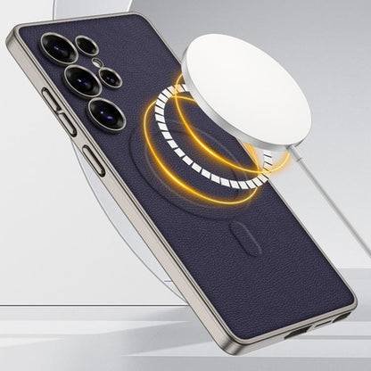 For Samsung Galaxy S25 Ultra 5G GKK Built-in MagSafe Leather Full Coverage Phone Case(Purple) - Galaxy S25 Ultra 5G Cases by GKK | Online Shopping UK | buy2fix