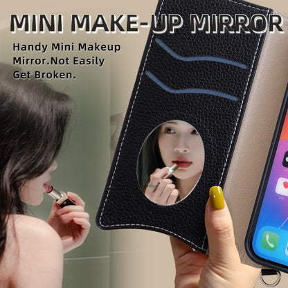 For iPhone 14 Pro Max Crossbody Chain Fishtail Litchi Leather Phone Case(Black) - iPhone 14 Pro Max Cases by buy2fix | Online Shopping UK | buy2fix