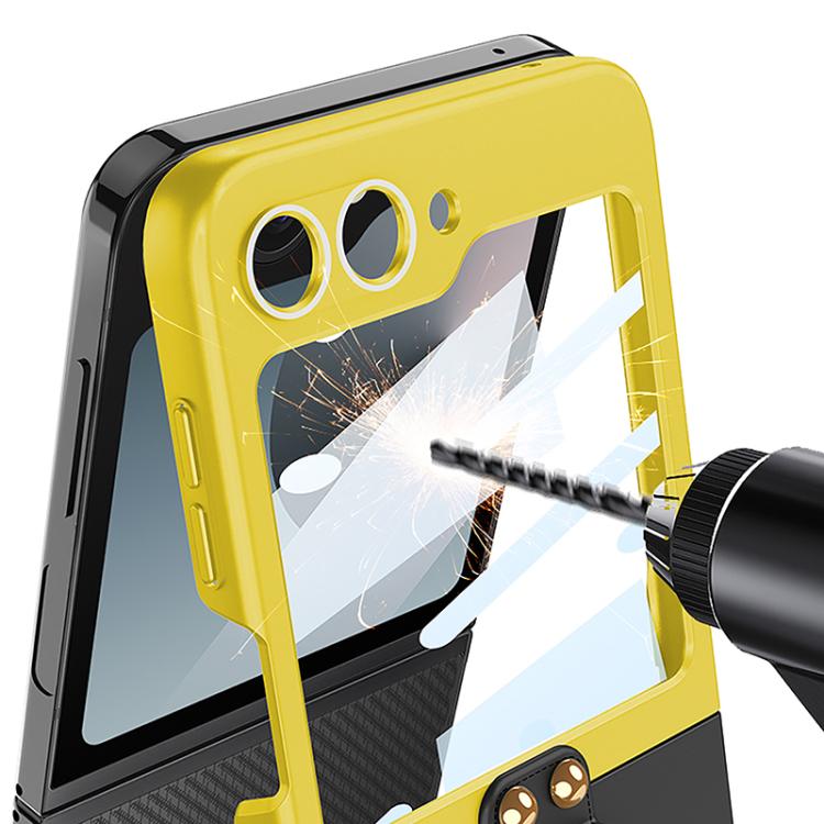 For Samsung Galaxy Z Flip6 / Flip7 FE GKK Integrated Ultra-thin Contrast Color Phone Case with Ring Holder(Purple) - Galaxy Z Flip6 5G Cases by GKK | Online Shopping UK | buy2fix