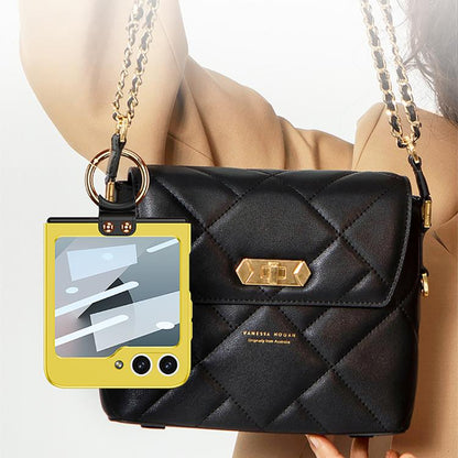 For Samsung Galaxy Z Flip6 / Flip7 FE GKK Integrated Ultra-thin Contrast Color Phone Case with Ring Holder(Pink) - Galaxy Z Flip6 5G Cases by GKK | Online Shopping UK | buy2fix