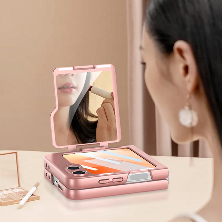 For Samsung Galaxy Z Flip6 / Flip7 FE GKK Ultra-thin Makeup Full Coverage Phone Case with Ring Holder(Black) - Galaxy Z Flip6 5G Cases by GKK | Online Shopping UK | buy2fix