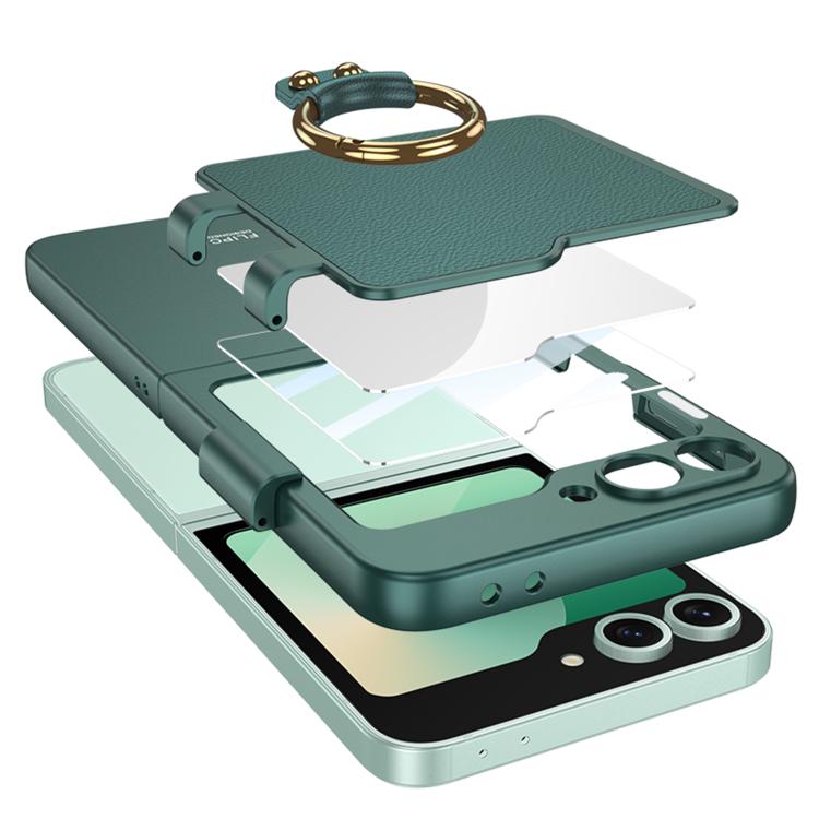 For Samsung Galaxy Z Flip6 / Flip7 FE GKK Ultra-thin Makeup Full Coverage Phone Case with Ring Holder(Purple) - Galaxy Z Flip6 5G Cases by GKK | Online Shopping UK | buy2fix