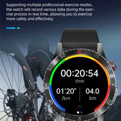 H9 1.43 inch Silicone Strap ECG Smart Watch Supports Bluetooth Calls/Smart Voice Assistant(Black) - Smart Watches by buy2fix | Online Shopping UK | buy2fix