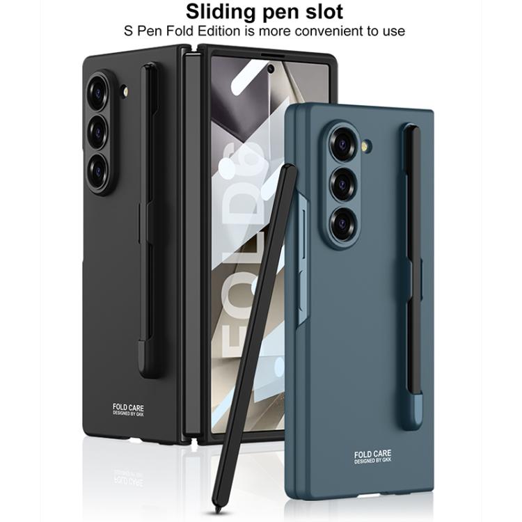 For Samsung Galaxy Z Fold6 GKK Integrated Ultra-thin PC Phone Case with Pen Slots, No Include Pen(Mountain Gray) - Galaxy Z Fold6 5G Cases by GKK | Online Shopping UK | buy2fix