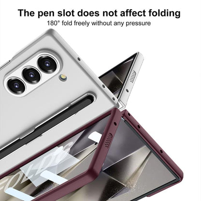 For Samsung Galaxy Z Fold6 GKK Integrated Ultra-thin PC Phone Case with Pen Slots, No Include Pen(Titanium Grey) - Galaxy Z Fold6 5G Cases by GKK | Online Shopping UK | buy2fix