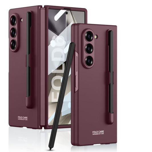 For Samsung Galaxy Z Fold6 GKK Integrated Ultra-thin PC Phone Case with Pen Slots, No Include Pen(Red) - Galaxy Z Fold6 5G Cases by GKK | Online Shopping UK | buy2fix