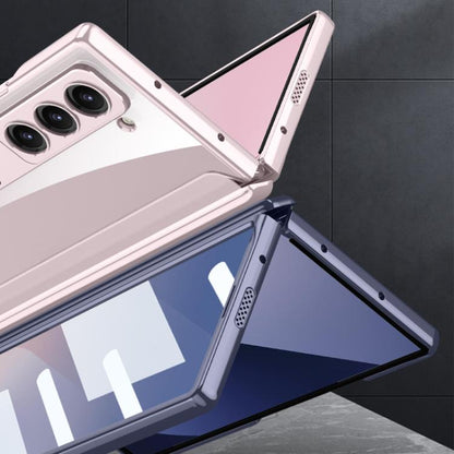 For Samsung Galaxy Z Fold6 GKK Integrated Magnetic Phantom Hinge Phone Case with Holder(Silver) - Galaxy Z Fold6 5G Cases by GKK | Online Shopping UK | buy2fix