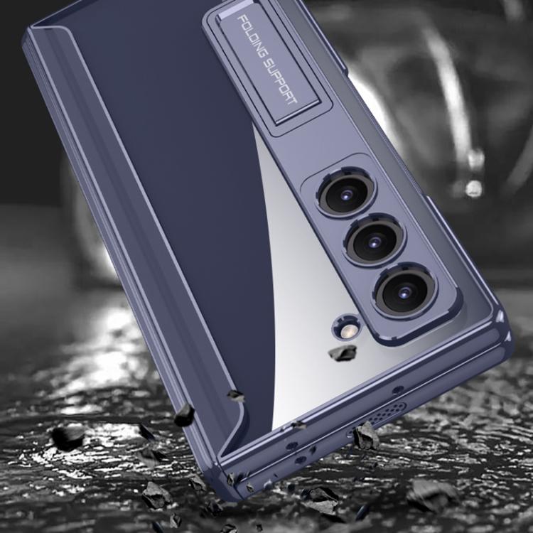 For Samsung Galaxy Z Fold6 GKK Integrated Magnetic Phantom Hinge Phone Case with Holder(Silver) - Galaxy Z Fold6 5G Cases by GKK | Online Shopping UK | buy2fix