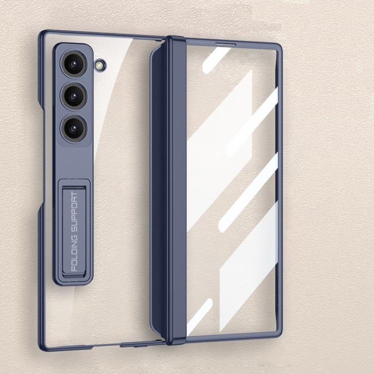 For Samsung Galaxy Z Fold6 GKK Integrated Magnetic Phantom Hinge Phone Case with Holder(Blue) - Galaxy Z Fold6 5G Cases by GKK | Online Shopping UK | buy2fix