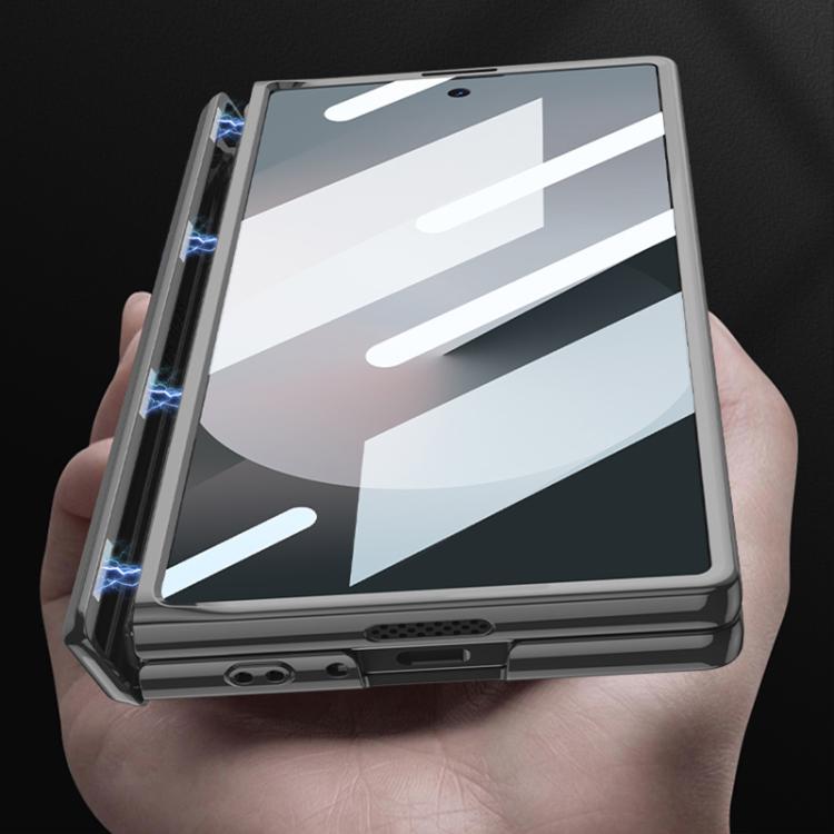 For Samsung Galaxy Z Fold6 GKK Integrated Magnetic Phantom Hinge Phone Case with Holder(Blue) - Galaxy Z Fold6 5G Cases by GKK | Online Shopping UK | buy2fix