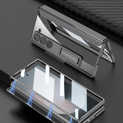 For Samsung Galaxy Z Fold6 GKK Integrated Magnetic Phantom Hinge Phone Case with Holder(Blue) - Galaxy Z Fold6 5G Cases by GKK | Online Shopping UK | buy2fix