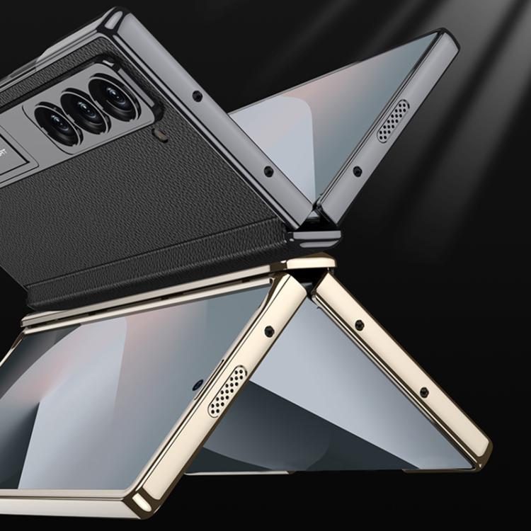 For Samsung Galaxy Z Fold6 GKK Integrated Magnetic Phantom Leather Hinge Phone Case with Holder(Blue) - Galaxy Z Fold6 5G Cases by GKK | Online Shopping UK | buy2fix