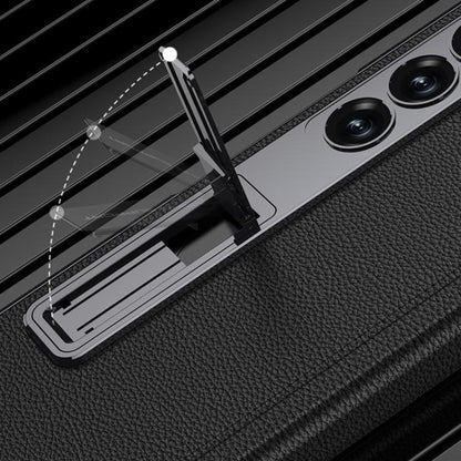 For Samsung Galaxy Z Fold6 GKK Integrated Magnetic Phantom Leather Hinge Phone Case with Holder(Blue) - Galaxy Z Fold6 5G Cases by GKK | Online Shopping UK | buy2fix