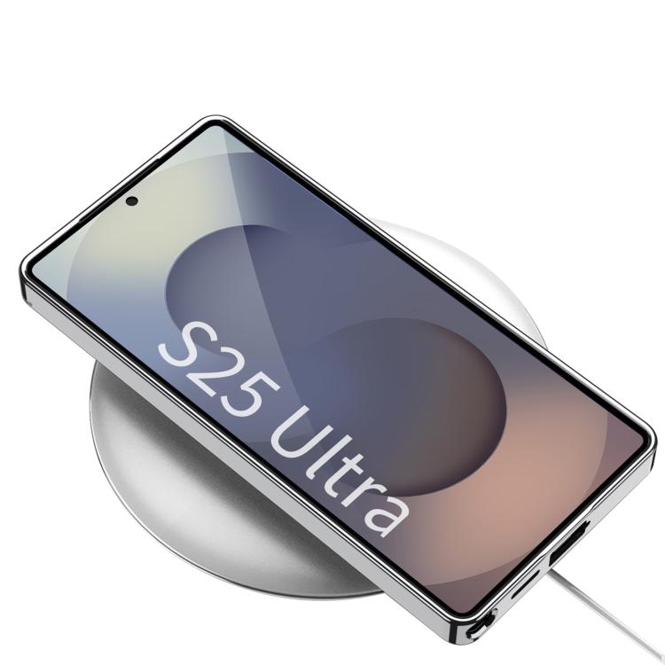 For Samsung Galaxy S25 Ultra 5G GKK Electroplating Leather Z-Shape MagSafe Phone Case, Not Included Pen(Mountain Gray) - Galaxy S25 Ultra 5G Cases by GKK | Online Shopping UK | buy2fix