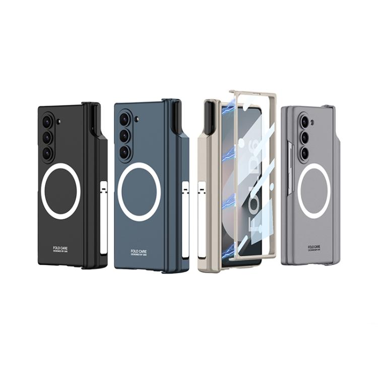 For Samsung Galaxy Z Fold6 GKK Integrated MagSafe Folding Phone Case with Pen Box, Not Included Pen(Black) - Galaxy Z Fold6 5G Cases by GKK | Online Shopping UK | buy2fix