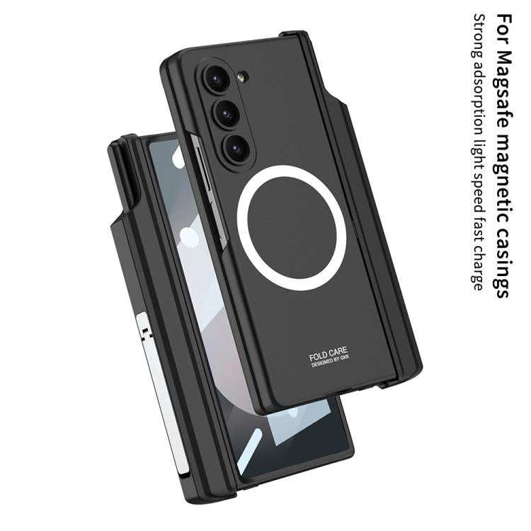 For Samsung Galaxy Z Fold6 GKK Integrated MagSafe Folding Phone Case with Pen Box, Not Included Pen(Black) - Galaxy Z Fold6 5G Cases by GKK | Online Shopping UK | buy2fix