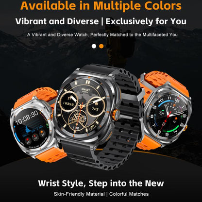 GT98 1.53 inch 2 in 1 Bluetooth Headphone IP67 Waterproof Smart Watch Supports Blood Oxygen Monitoring(Black Orange) - Smart Watches by buy2fix | Online Shopping UK | buy2fix