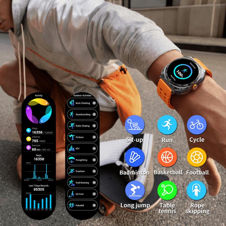 GT98 1.53 inch 2 in 1 Bluetooth Headphone IP67 Waterproof Smart Watch Supports Blood Oxygen Monitoring(Black) - Smart Watches by buy2fix | Online Shopping UK | buy2fix