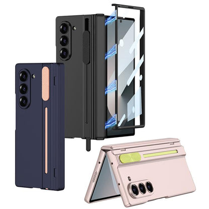 For Samsung Galaxy Z Fold6 GKK Integrated Magnetic Folding Hinge Adjust Gear Phone Case with Pen Slots(Black) - Galaxy Z Fold6 5G Cases by GKK | Online Shopping UK | buy2fix