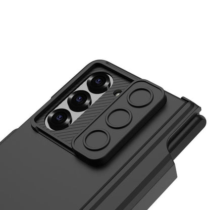 For Samsung Galaxy Z Fold6 GKK Integrated Magnetic Folding Hinge Sliding Lens Cover Phone Case with Pen Slots(Silver) - Galaxy Z Fold6 5G Cases by GKK | Online Shopping UK | buy2fix