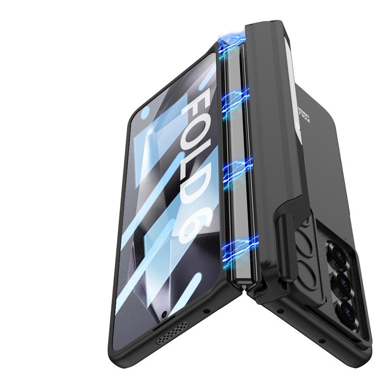For Samsung Galaxy Z Fold6 GKK Integrated Magnetic Folding Hinge Sliding Lens Cover Phone Case with Pen Slots(Green) - Galaxy Z Fold6 5G Cases by GKK | Online Shopping UK | buy2fix