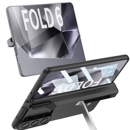 For Samsung Galaxy Z Fold6 GKK Integrated Magnetic Folding Hinge Sliding Lens Cover Phone Case with Pen Slots(Green) - Galaxy Z Fold6 5G Cases by GKK | Online Shopping UK | buy2fix