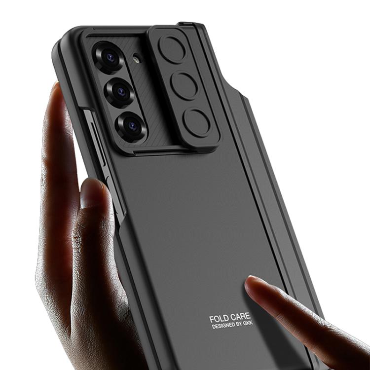 For Samsung Galaxy Z Fold6 GKK Integrated Magnetic Folding Hinge Sliding Lens Cover Phone Case with Pen Slots(Green) - Galaxy Z Fold6 5G Cases by GKK | Online Shopping UK | buy2fix