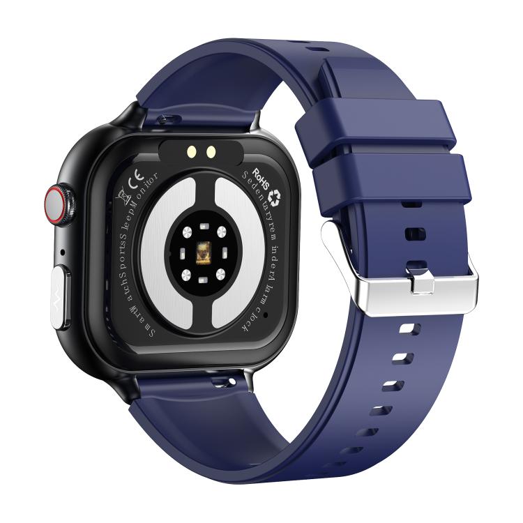 TK17 1.91 inch Horizontal Screen Silicone Strap Smart Watch Supports ECG Electrocardiogram(Blue) - Smart Watches by buy2fix | Online Shopping UK | buy2fix