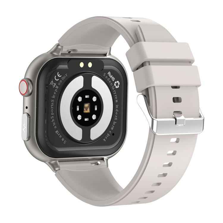 TK17 1.91 inch Horizontal Screen Silicone Strap Smart Watch Supports ECG Electrocardiogram(Grey) - Smart Watches by buy2fix | Online Shopping UK | buy2fix