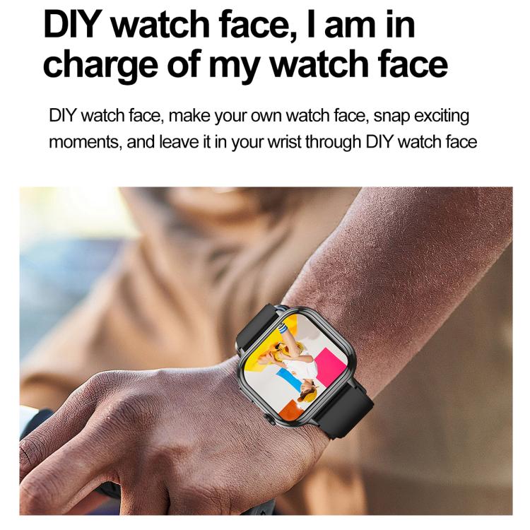 TK17 1.91 inch Horizontal Screen Silicone Strap Smart Watch Supports ECG Electrocardiogram(Pink) - Smart Watches by buy2fix | Online Shopping UK | buy2fix