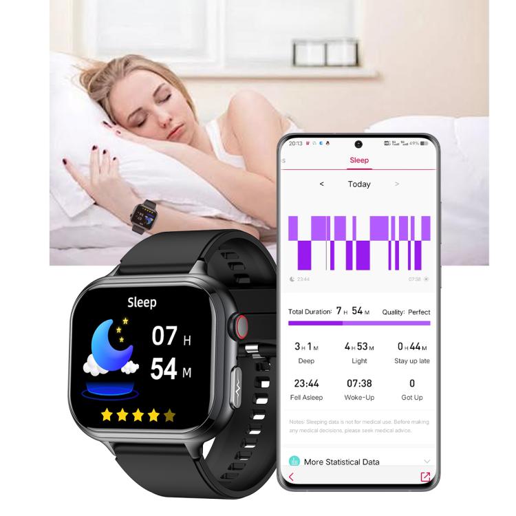 TK17 1.91 inch Horizontal Screen Silicone Strap Smart Watch Supports ECG Electrocardiogram(Blue) - Smart Watches by buy2fix | Online Shopping UK | buy2fix
