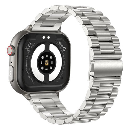 TK17 1.91 inch Horizontal Screen Steel Strap Smart Watch Supports ECG Electrocardiogram(Silver) - Smart Watches by buy2fix | Online Shopping UK | buy2fix