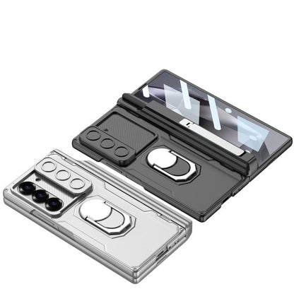 For Samsung Galaxy Z Fold6 GKK Integrated Folding Armored Shell PC Phone Case with Pen Box(Green) - Galaxy Z Fold6 5G Cases by GKK | Online Shopping UK | buy2fix