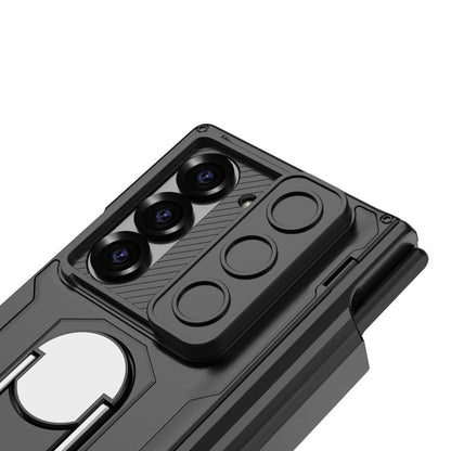 For Samsung Galaxy Z Fold6 GKK Integrated Folding Armored Shell PC Phone Case with Pen Box(Black) - Galaxy Z Fold6 5G Cases by GKK | Online Shopping UK | buy2fix