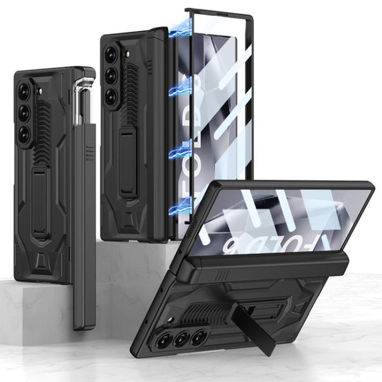 For Samsung Galaxy Z Fold6 GKK Integrated Folding Sliding Camshield Armor Phone Case with Pen Box(Black)