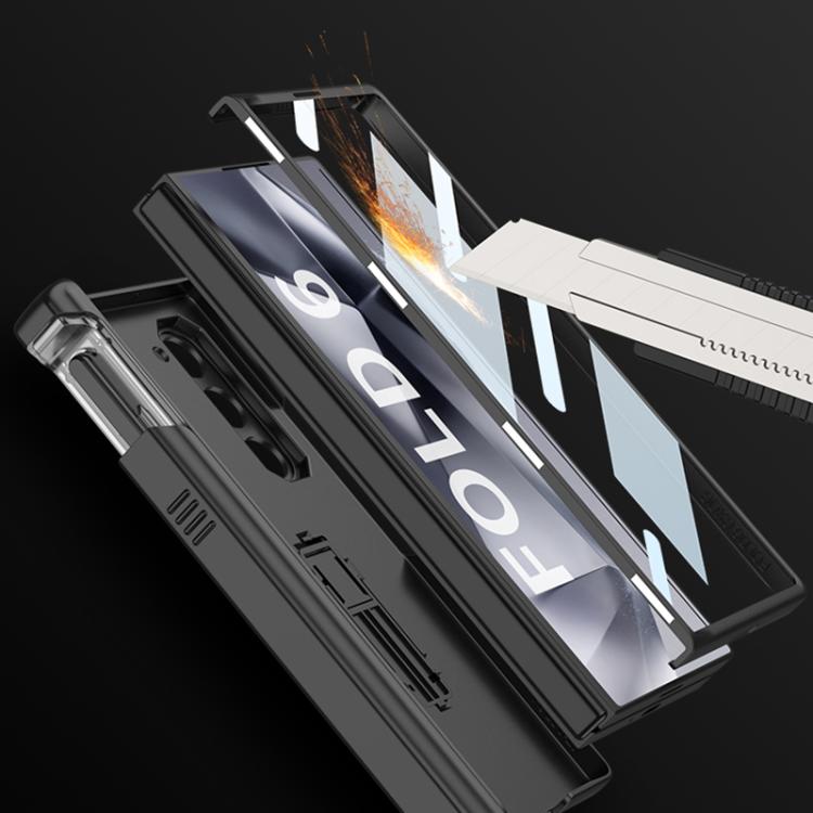 For Samsung Galaxy Z Fold6 GKK Integrated Folding Sliding Camshield Armor Phone Case with Pen Box(Mountain Gray) - Galaxy Z Fold6 5G Cases by GKK | Online Shopping UK | buy2fix