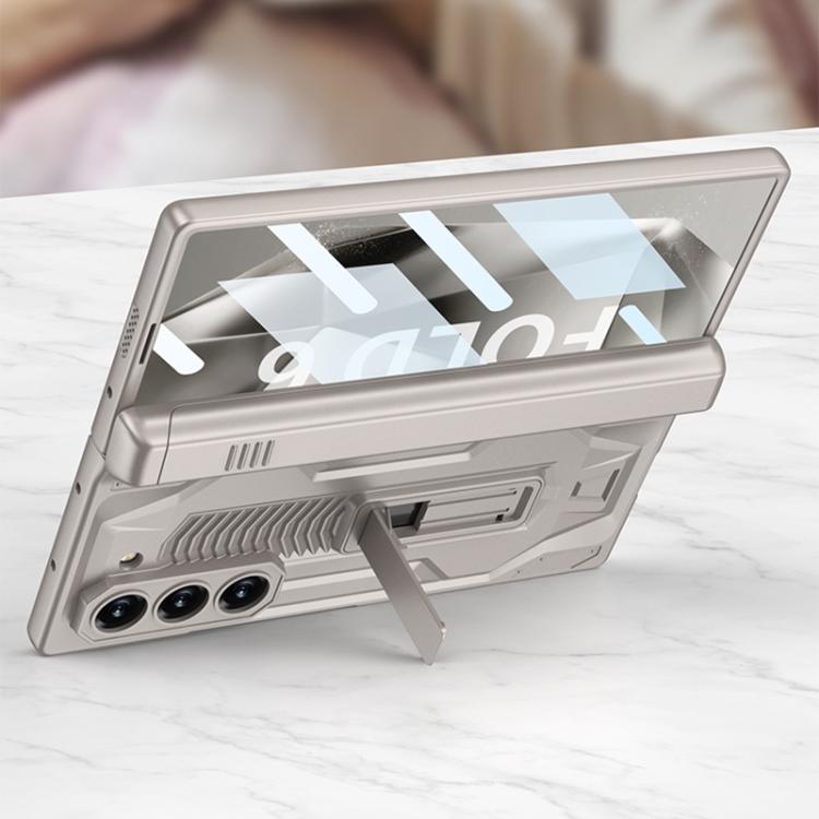 For Samsung Galaxy Z Fold6 GKK Integrated Folding Sliding Camshield Armor Phone Case with Pen Box(Mountain Gray) - Galaxy Z Fold6 5G Cases by GKK | Online Shopping UK | buy2fix
