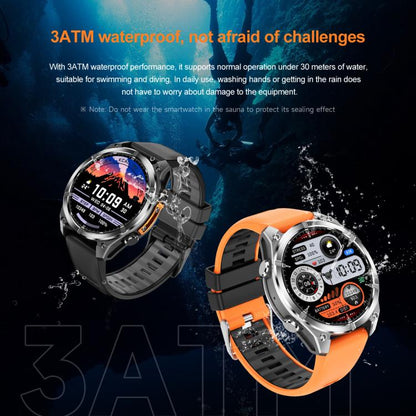 HD300 1.43 inch AMOLED Screen Silicone Strap Sports Smart Watch Supports Blood Oxygen Detection(Orange) - Smart Watches by buy2fix | Online Shopping UK | buy2fix