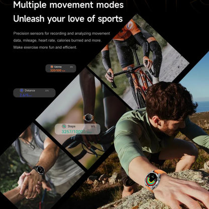 HD300 1.43 inch AMOLED Screen Silicone Strap Sports Smart Watch Supports Blood Oxygen Detection(Black) - Smart Watches by buy2fix | Online Shopping UK | buy2fix