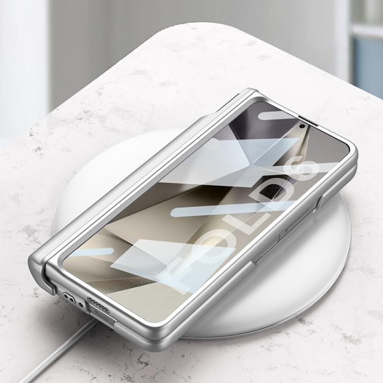 For Samsung Galaxy Z Fold6 GKK Integrated Magnetic Folding Hinge Phone Case with Wrist Strap & Pen Holder(Carbon Fiber) - Galaxy Z Fold6 5G Cases by GKK | Online Shopping UK | buy2fix