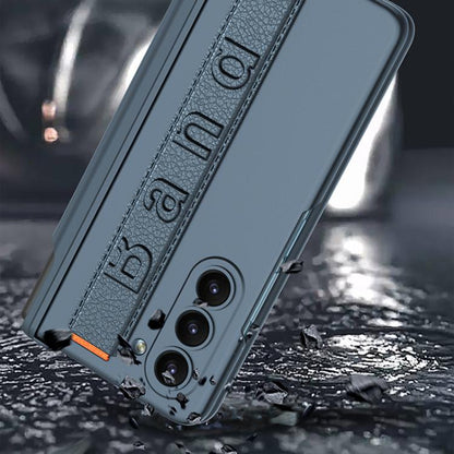 For Samsung Galaxy Z Fold6 GKK Integrated Magnetic Folding Hinge Phone Case with Wrist Strap & Pen Holder(Mountain Gray) - Galaxy Z Fold6 5G Cases by GKK | Online Shopping UK | buy2fix