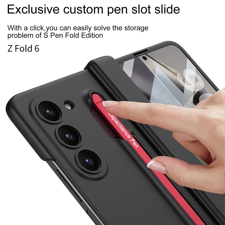 For Samsung Galaxy Z Fold6 GKK Magnetic Integrated Phone Case with Pen Slots, Include Pen(Mountain Gray) - Galaxy Z Fold6 5G Cases by GKK | Online Shopping UK | buy2fix